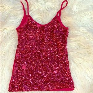 Sequined tank top